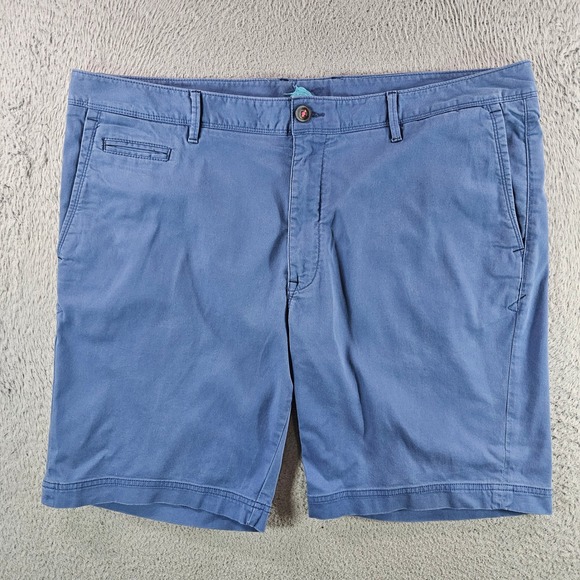Tommy Bahama Other - Tommy Bahama Boracay Mens Shorts 40 Blue Cotton‎ Blend Flat Front Chino 9 Inseam